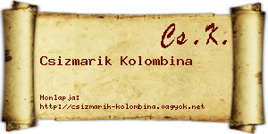 Csizmarik Kolombina névjegykártya
